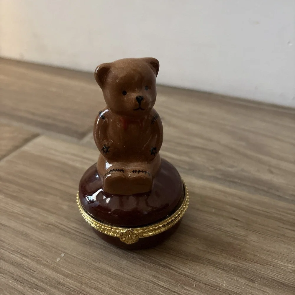 Silvestri Teddy Bear Trinket Box 3.5